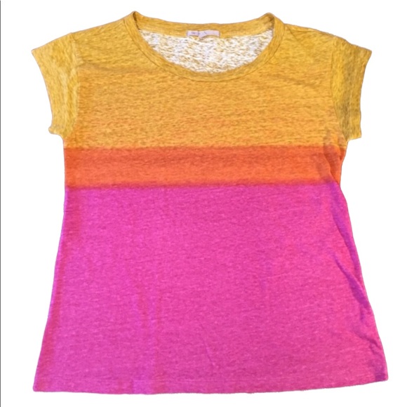 GAP Pink & Yellow Ombré Casual Tee - Picture 8 of 13